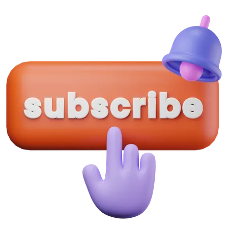 Subscribe Button  3D Icon