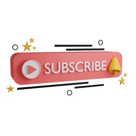 Subscribe button  3D Icon