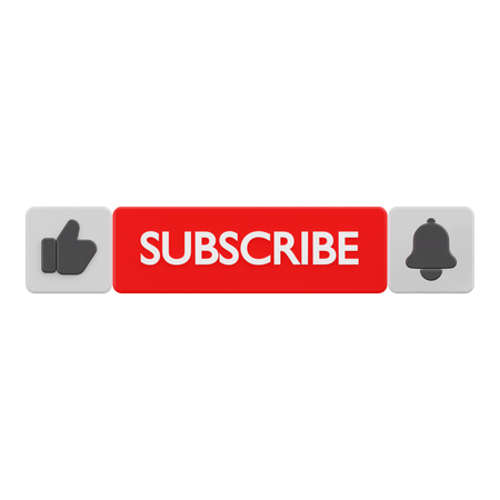 Subscribe button  3D Icon