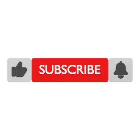 Subscribe button  3D Icon