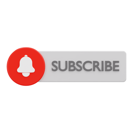 Subscribe button  3D Icon