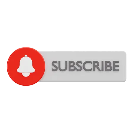 Subscribe button  3D Icon