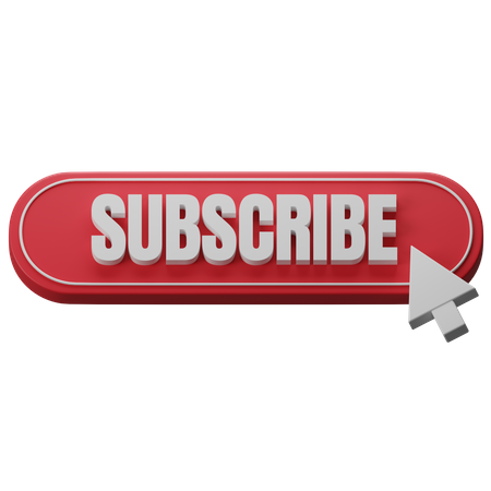 Subscribe Button  3D Icon