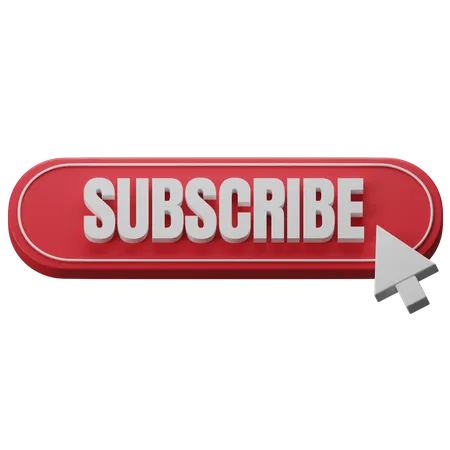 Subscribe Button  3D Icon