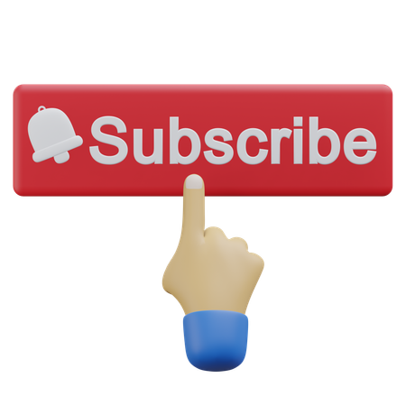 Subscribe Button  3D Icon