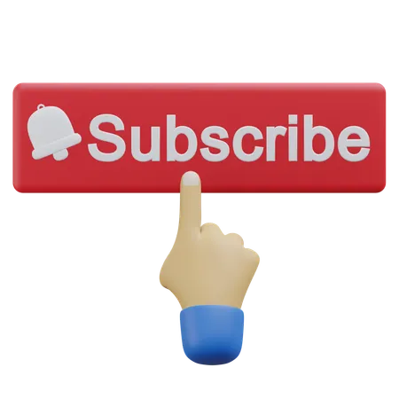 Subscribe Button  3D Icon