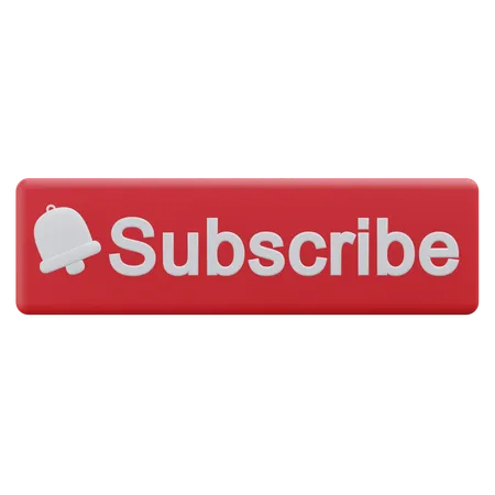 Subscribe Button  3D Icon