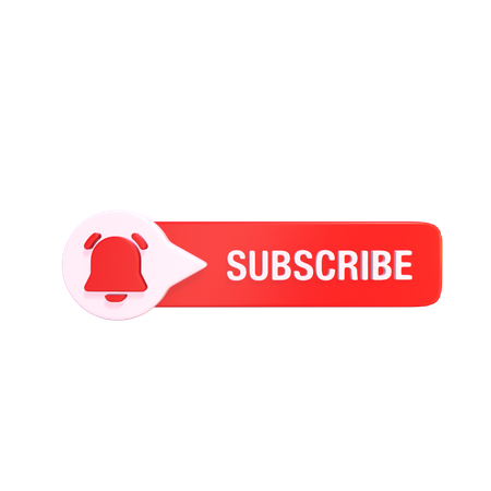 Subscribe Button  3D Icon