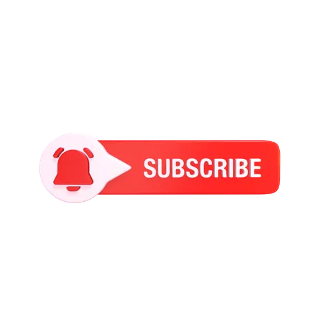 Subscribe Button  3D Icon