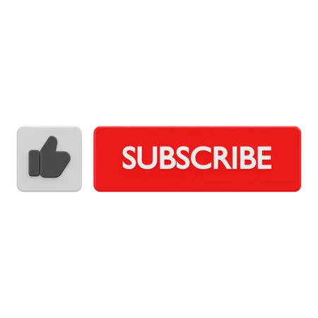 Subscribe button  3D Icon