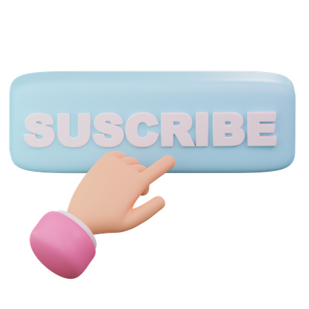 Subscribe Button  3D Icon