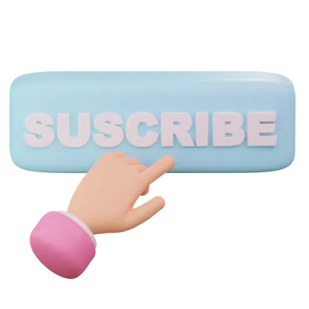 Subscribe Button  3D Icon