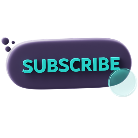 Subscribe Button  3D Icon