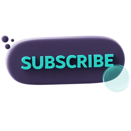 Subscribe Button  3D Icon