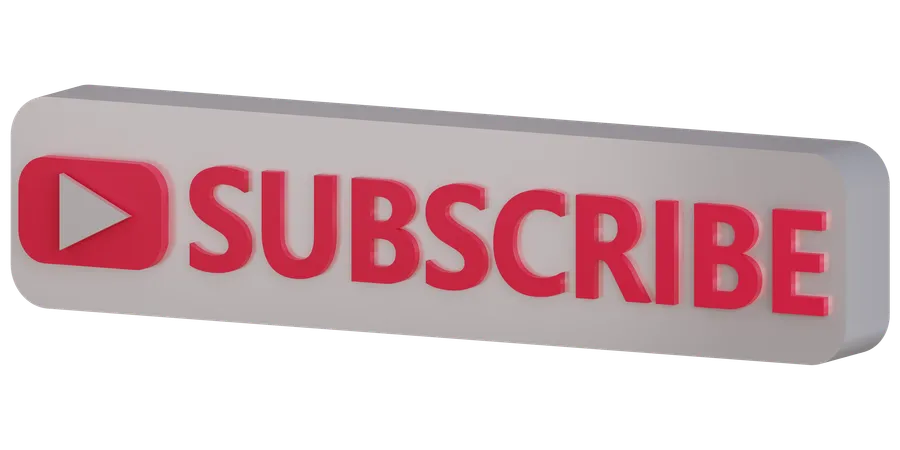 Subscribe Button  3D Icon