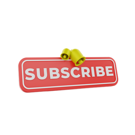 Subscribe button  3D Icon