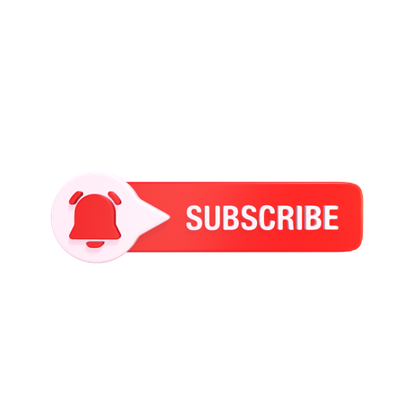 Subscribe Button  3D Icon