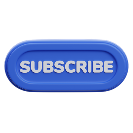Subscribe Button  3D Icon