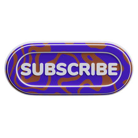 Subscribe Button  3D Icon