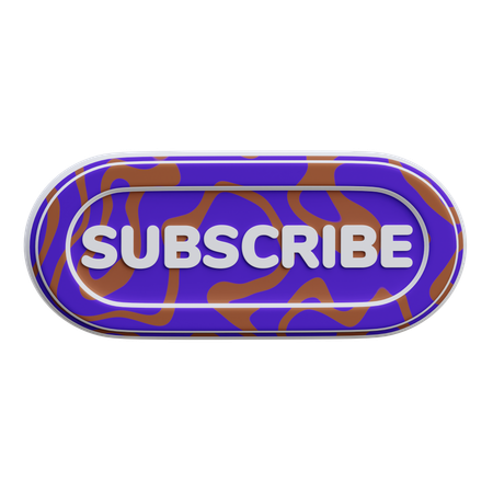 Subscribe Button  3D Icon