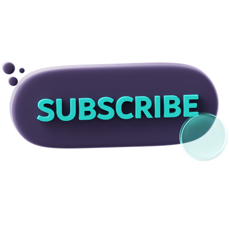 Subscribe Button  3D Icon