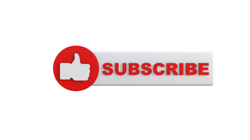 Subscribe Button  3D Icon