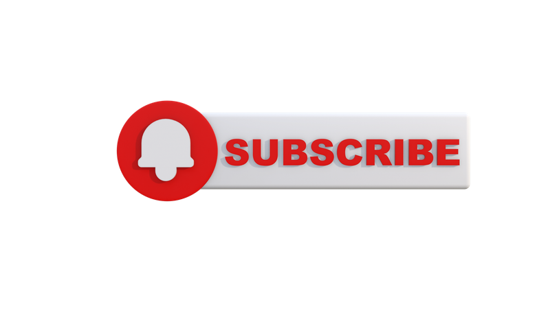 Subscribe Button  3D Icon