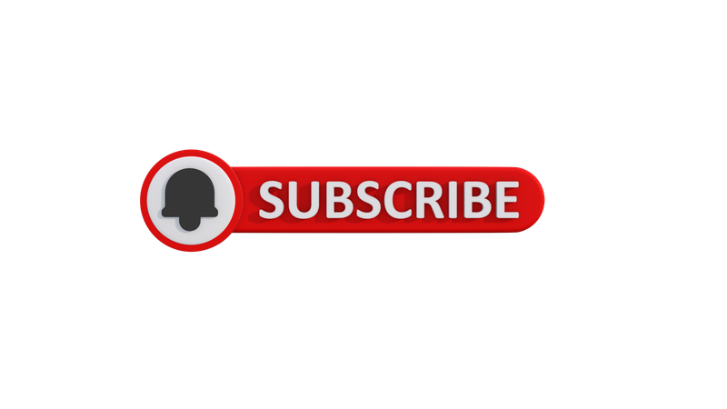 Subscribe Button  3D Icon