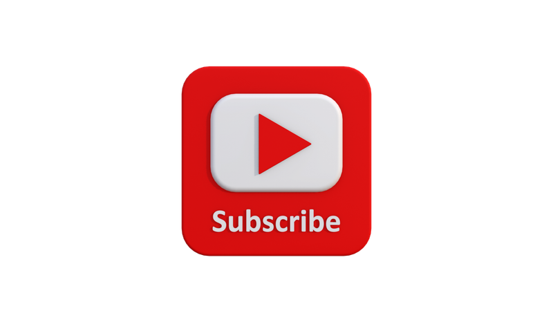 Subscribe Button  3D Icon
