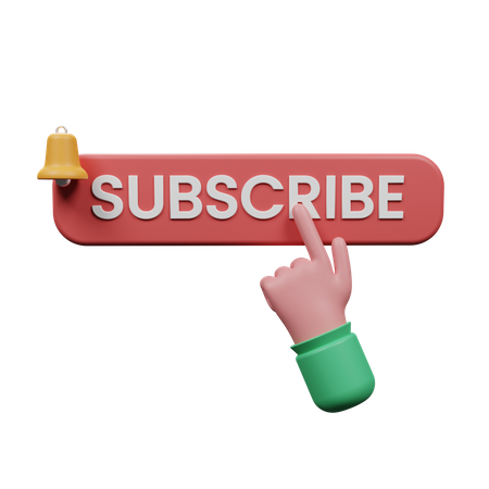 Subscribe Button  3D Icon
