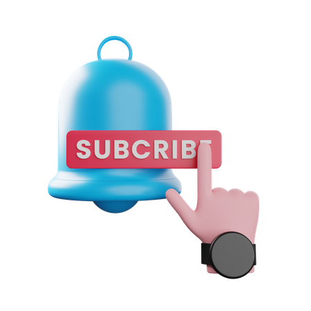 Subscribe Button  3D Icon