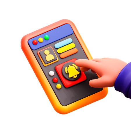 Subscribe Button  3D Icon