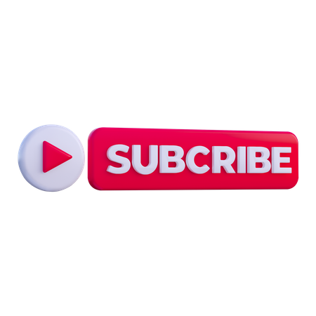 Subscribe Button  3D Icon