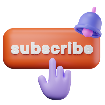 Subscribe Button  3D Icon