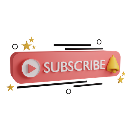 Subscribe button  3D Icon