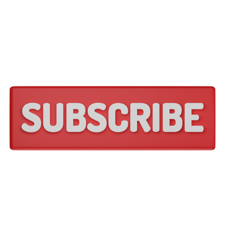 Subscribe Button  3D Icon