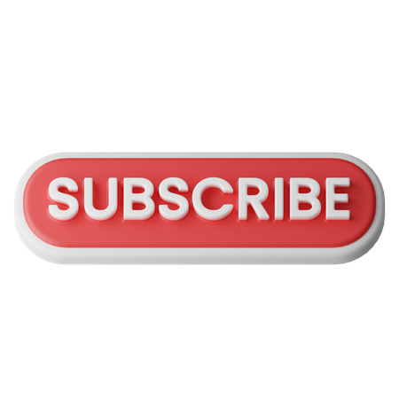 Subscribe Button  3D Icon