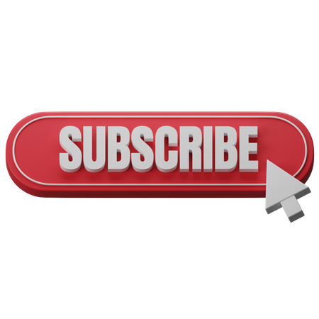 Subscribe Button  3D Icon
