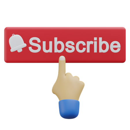 Subscribe Button  3D Icon