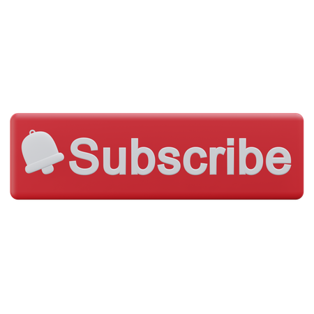 Subscribe Button  3D Icon