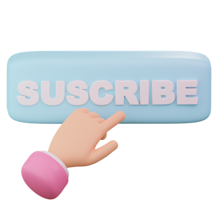 Subscribe Button  3D Icon