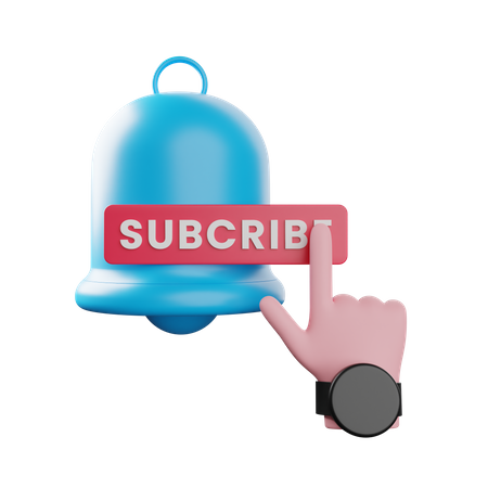 Subscribe Button  3D Illustration