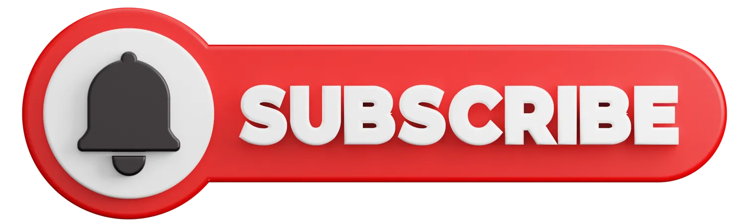 Subscribe Button  3D Illustration