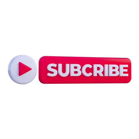 Subscribe Button  3D Illustration