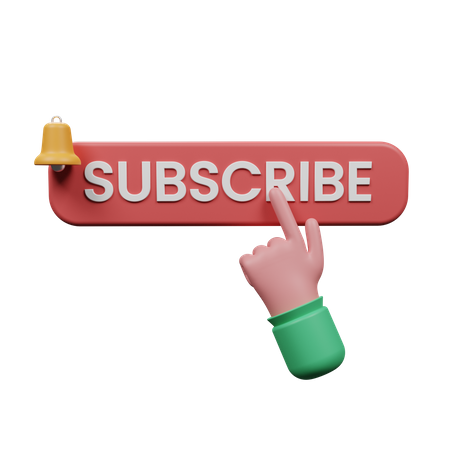Subscribe Button 3D Illustration