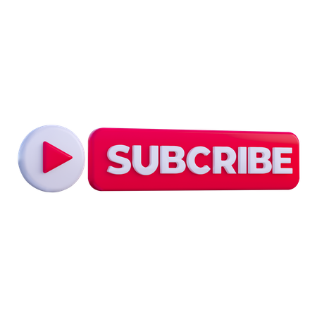 Subscribe Button 3D Illustration