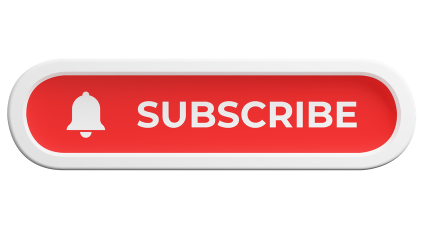 Subscribe Channel Button 3D Illustration