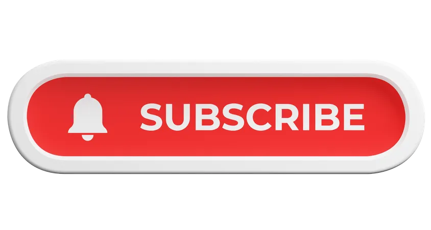 Subscribe Channel Button  3D Illustration