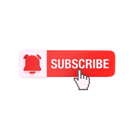 Subscribe Click Button  3D Icon