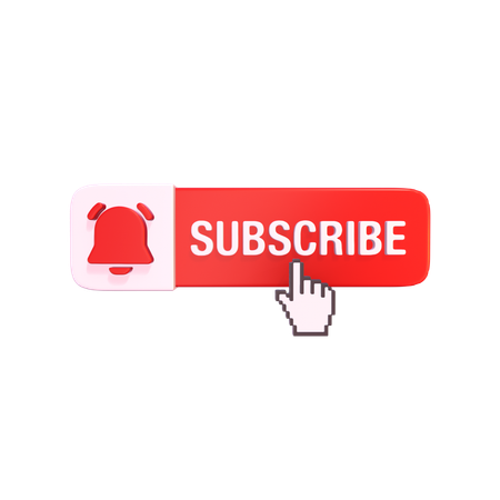 Subscribe Click Button  3D Icon